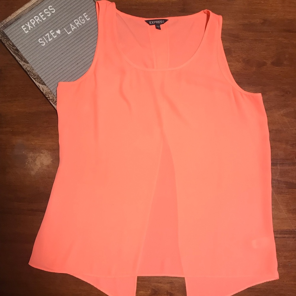 Express Pink open back tank - Large
